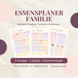 Essensplaner Familie PDF | Wochenplan & Einkaufsliste