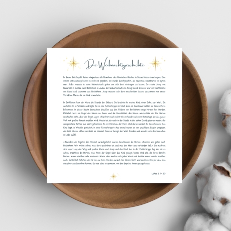 Klappkarte Weihnachtsgeschichte (Digitaler Download)