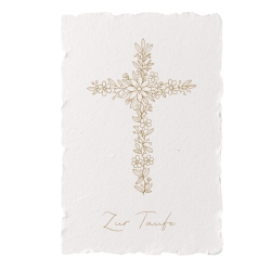 Baumwoll-Rag-Designkarten zur Taufe - nachhaltig