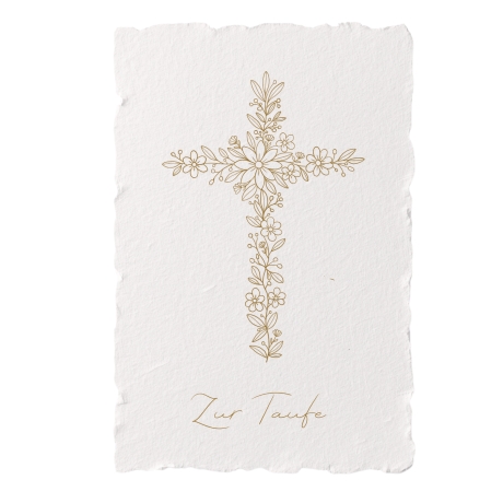 Baumwoll-Rag-Designkarten zur Taufe - nachhaltig