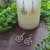 Pentagramm Ohrringe – Gothic Hoop Creolen oder Hängeohrringe