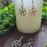 Pentagramm Ohrringe – Gothic Hoop Creolen oder Hängeohrringe