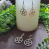 Pentagramm Ohrringe – Gothic Hoop Creolen oder Hängeohrringe
