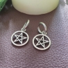 Pentagramm Ohrringe – Gothic Hoop Creolen oder Hängeohrringe
