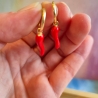 Handgemachte Chili Ohrringe – farbenfroher Sommer Schmuck