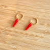 Handgemachte Chili Ohrringe – farbenfroher Sommer Schmuck