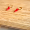 Handgemachte Chili Ohrringe – farbenfroher Sommer Schmuck