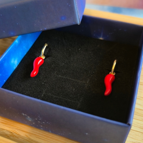 Handgemachte Chili Ohrringe – farbenfroher Sommer Schmuck