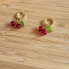 Hoop Creolen mit süßen Kirschen – verspielter Handmade Schmuck 