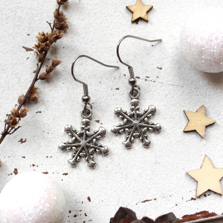 Ohrringe Schneeflocken • Ohrhänger | Ohrschmuck | Weihnachten