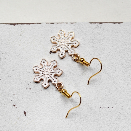 Ohrringe Schneeflocken • Ohrhänger | Ohrschmuck | Weihnachten