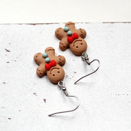 Weihnachtliche Ohrringe Lebkuchenmann • Ohrhänger | Ohrschmuck