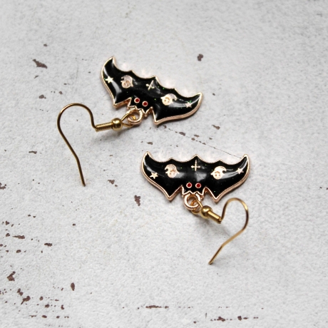 kleine Fledermaus • Ohrringe gold | Ohrschmuck | Halloween