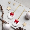 Ohrringe Weihnachtskugeln • Ohrhänger Polymer Clay | Ohrschmuck