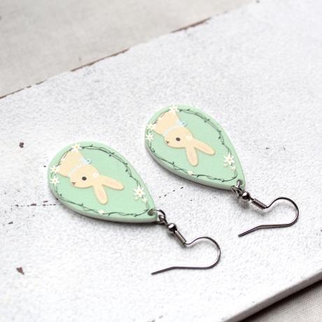 Ohrringe Hase • Ohrschmuck | Ohrhänger | Tropfen | Ostern