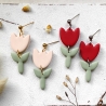 Tulpen Ohrringe aus Polymer Clay • Ohrschmuck | Blumen