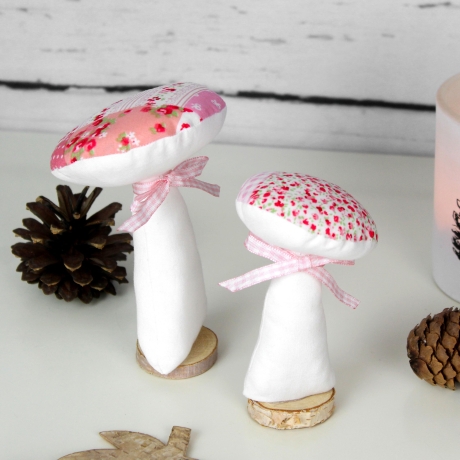 2er Set Pilze ~ Stoffdeko | Herbst | Deko | Herbstdeko
