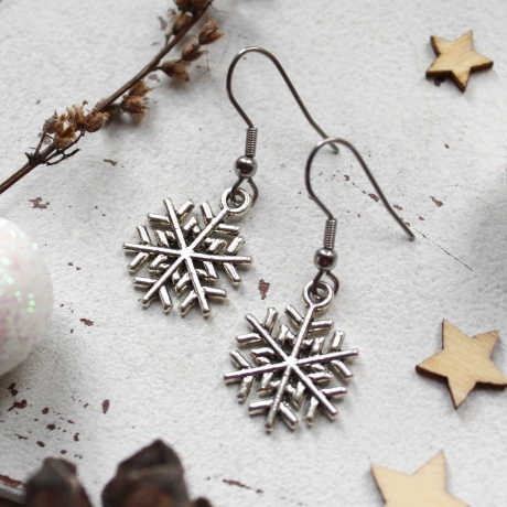 Ohrringe Schneeflocken • Ohrhänger | Ohrschmuck | Weihnachten