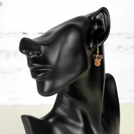 Weihnachtliche Ohrringe Rentiere • Ohrhänger | Ohrschmuck
