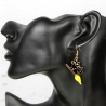 Katze auf Besen • Ohrringe gold | Ohrschmuck | Halloween