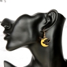 Fledermäuse mit Mond • Ohrringe gold | Ohrschmuck | Halloween