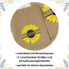 personalisierte Geschenktüte mit Sonnenblume ~ Papiertüten