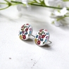 kleine Blumen • Ohrstecker Holz | Ohrschmuck | Ohrringe | Knopf