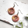 Blumen & Herzen • Ohrringe Holzknopf | Ohrschmuck | Geschenk