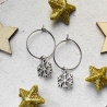 Ohrringe Schneeflocken • Creolen | Ohrschmuck | Weihnachten