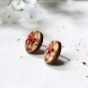 Ohrstecker Tropische Blüten • Holzohrringe | Ohrschmuck