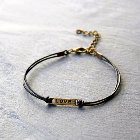 Love • Armband Leder | Farbwahl | Armschmuck | Geschenkidee