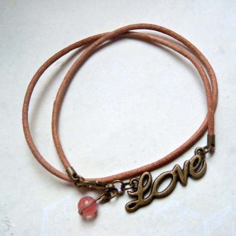 Love • Armband Leder | Armschmuck | Geschenkidee