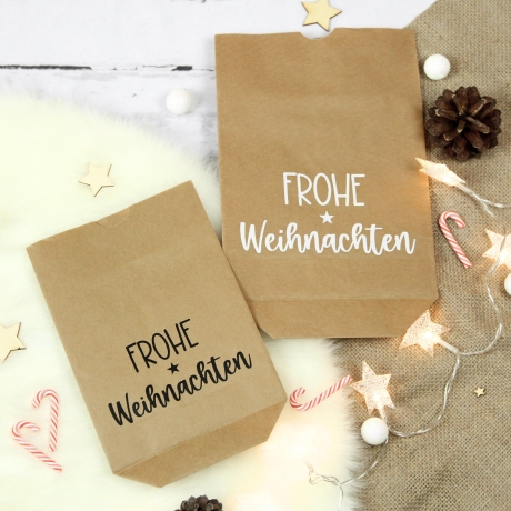 Geschenktüte Frohe Weihnachten ~ Geschenkverpackung | Papiertüte