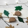 Igel & Blätter ~ Dekogirlande | Stoffdeko | Herbst | Herbstdeko