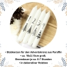 Adventskerzen 4er Set mit Beschriftung in Holzbox ~ Advent