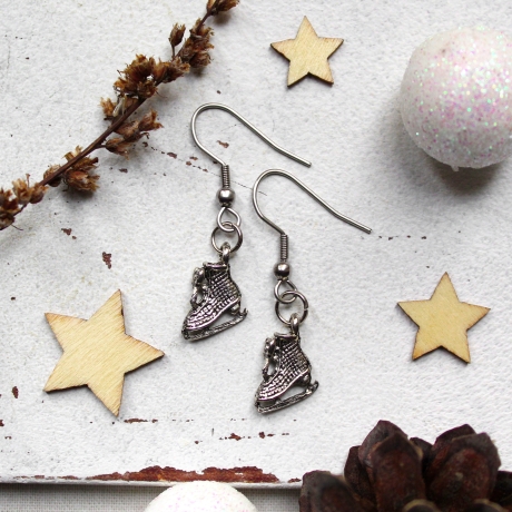 Ohrringe Schlittschuhe • Ohrhänger | Ohrschmuck | Weihnachten
