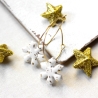 Ohrringe Schneeflocken • Creolen Polymer Clay | Ohrschmuck