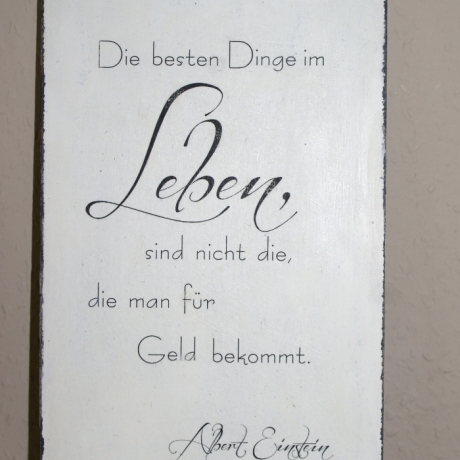 Schild Holz Die besten Dinge Shabby