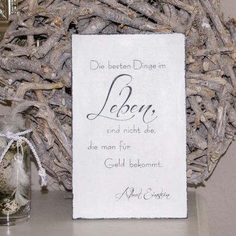 Schild Holz Die besten Dinge Shabby