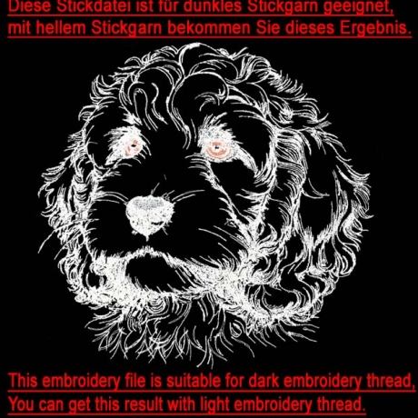 Stickdatei Cockapoo Welpe  Milli  Hund  Lunachild