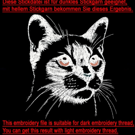 Stickdatei Kitten Kätzchen Siam Thai Katze Sam 