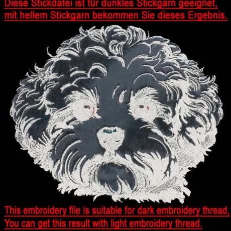 NEU Stickdatei Applikation Maltipoo Maxim