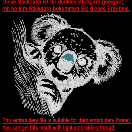 NEU Stickdatei Koala Bär Donnie Hund realistisch