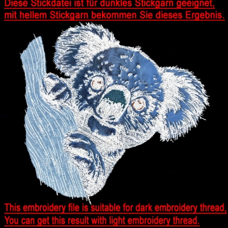 NEU Stickdatei Applikation Koala Bär Donnie
