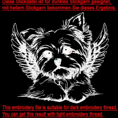 NEU Stickdatei Malteser Flügel Gwen Hund