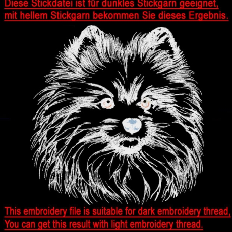 NEU Stickdatei deutscher Spitz Stormy Hund LunaChild