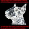 NEU Stickdatei Applikation Bullterrier Chiquita