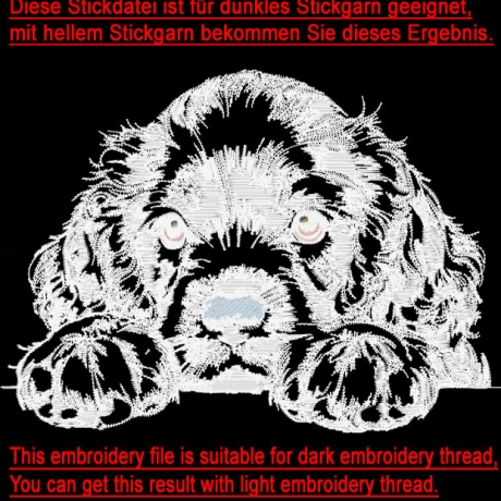 Neu Stickdatei Cocker Spaniel Welpe Kodaund LunaChild