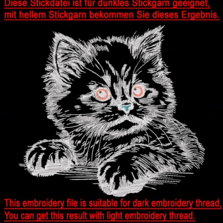 NEU Stickdatei Katze Cilly Lunachild