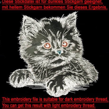 NEU Stickdatei Applikation KatzeCilly Kitten Kätzchen